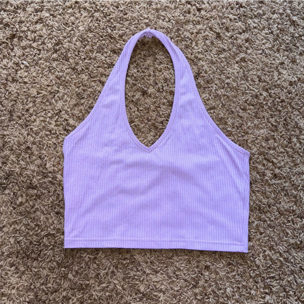 SHEIN | Halter-neck Ribbed Top